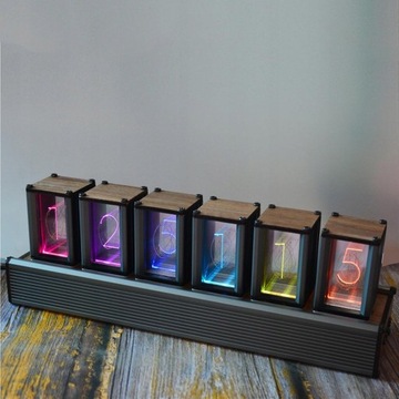Набор часов Nixie Clock RGB со светодиодной цифровой светящейся трубкой
