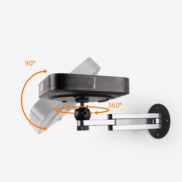 Настенное крепление из алюминиевого сплава, вращение на 360°.