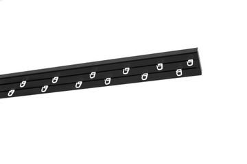 KARNISZ PCV Szyna sufitowa CZARNA 2-torowa 360 cm