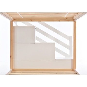 Кровать двухъярусная Детская кровать Домик на дереве с ящиком 90х200 натуральный