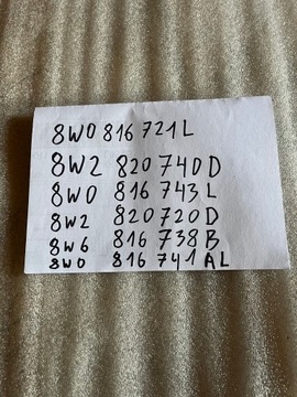 A5 8W B9 F5 PŘÍVODY KLIMATIZACE KOMPLET ORIGINÁLNÍ 8W6816738B 8W2820720D