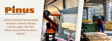 Pudełko drewniane skrzynka DEKORACYJNA naturalna 40x30x23 z uchwytami 30x40