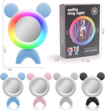 Кольцевая подсветка для селфи, 15 цветов, кольцевая подсветка RGB