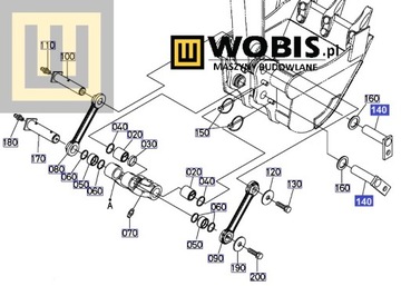 Sworzeń łyżki KUBOTA U27-4 - RH41866760