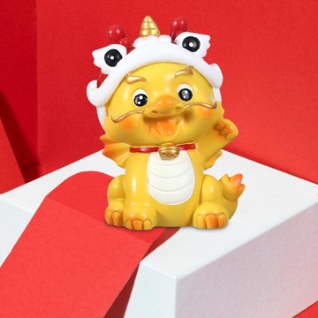 Mini Dragon Figurine Cute Table Sculpture for Bookshelf Living Room style A