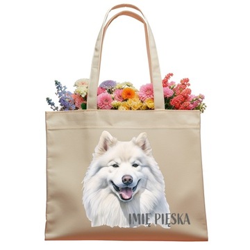 DUŻA TORBA PIES SAMOYED SAMOJED + IMIĘ PSA PREZENT