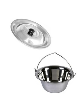 KOCIOŁEK WĘGIERSKI NIERDZEWNY 20 L POKRYWKA INOX