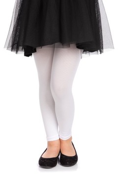 Legginsy dziecięce 40 DEN, 116-122, biały