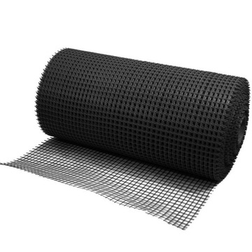 SIATKA OGRODZENIOWA PLASTIKOWA czarna 0,4x50m PCV