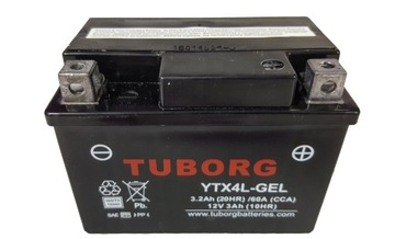 Akumulator Tuborg YTX4L-BS 3Ah 60A żelowy