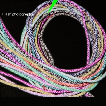 1pair Fluorescent Reflective Shoelaces Fashion Rainbow Shoelace for