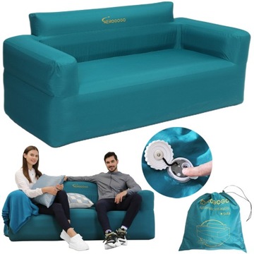 AEROGOGO SOFA Dmuchana kanapa z automatyczną POMPKĄ 2 osobowa