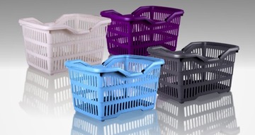 Корзина Корзина для покупок Зеленая прочная пластиковая корзина для покупок