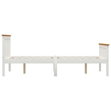 Каркас кровати vidaXL, белый массив сосны, 140 x 200 см