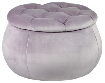 Okrągła Pufa Pikowana Glamour - 60 cm