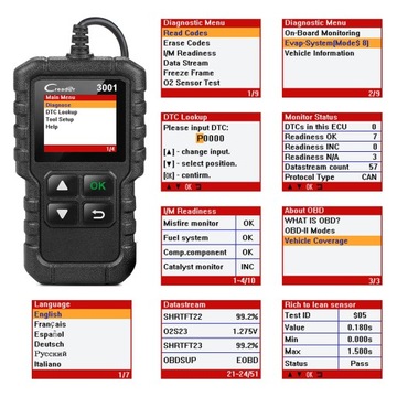 АВТОМОБИЛЬНЫЙ OBD2 СКАНЕР RUN CREADER 3001