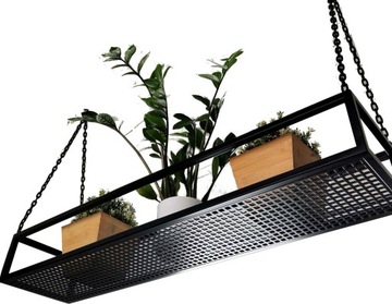 Półka sufitowa,wisząca/nowoczesny kwietnik 80cm CZARNA