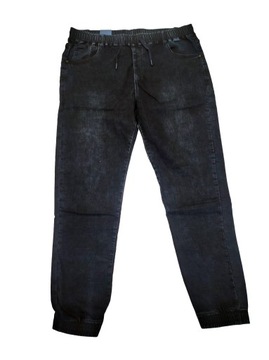 XL /2XL Duże Spodnie Ciemne Joggery Ściągacz Jeans Wygoda