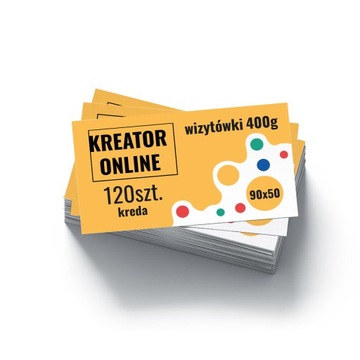 Wizytówki 120 szt. 400g Projekt Online Kreator