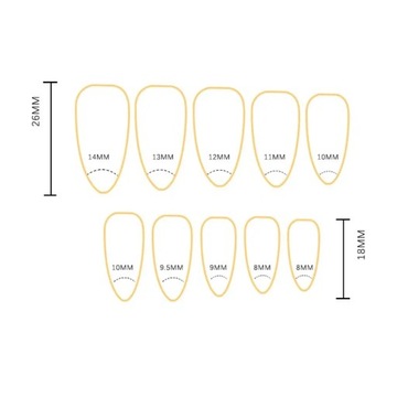 Искусственные ногти с миндальным цветом миндаля