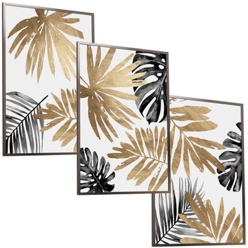 50x40 OBRAZY W RAMIE PLAKATY RAMKA ZŁOTA MONSTERA