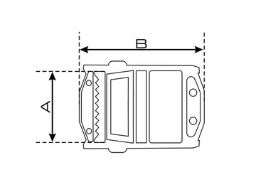 Зажим для ремня с самоблокирующейся пряжкой 35 мм.