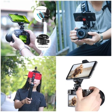 Штатив-держатель для телефона с холодным башмаком для лампы