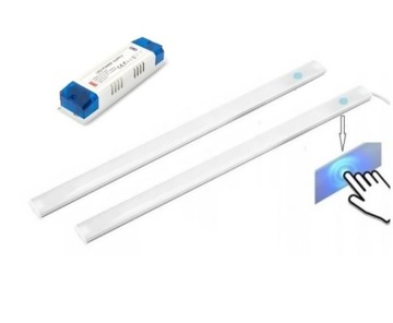 OSWIETLENIE COB LED PODSZAFKOWE LISTWA 80 + 40 cm OKAP