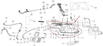 ZBIORNIK BAK PALIWA Quad ATV QJMOTOR QJ MOTOR SFA 1000cc OEM!