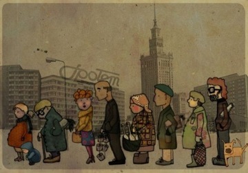 GRA PLANSZOWA TOWARZYSKA KOLEJKA SKLEPY CZASY PRL