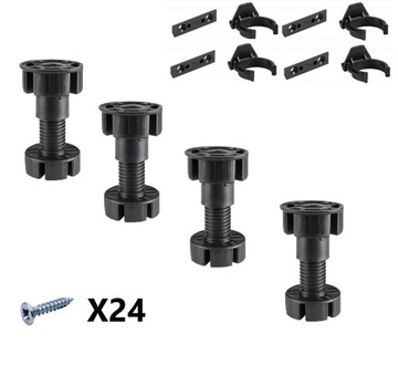 4 x NÓŻKA NOGA STOPKA KUCHENNA, COKÓŁ,WKRĘTY 6CM