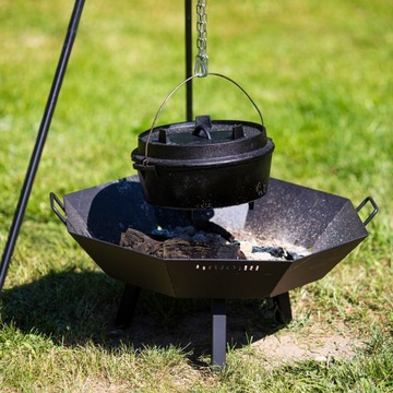 Фокусный штатив 180 см с катушкой и садовым грилем для костра.