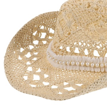 Słomiane kapelusze plażowe kowbojskie kobiety