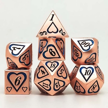 Игровые многогранные игральные кости Набор многогранных кубиков, металлическая партия