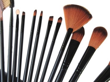 НАБОР ПРОФЕССИОНАЛЬНЫХ КИСТЕЙ ДЛЯ МАКИЯЖА 12 ШТ.