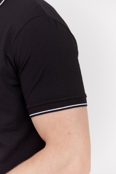 ARMANI EXCHANGE Czarna koszulka polo na suwak r XL