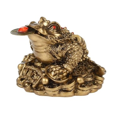 Chińskie bogactwo Feng Shui Szczęśliwe pieniądze Statua żaby na biurko