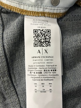 Armani Exchange spodnie Slim rozm 38-34 pas 104 cm