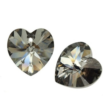 Swarovski 6228 Serce Heart 10mm Silver Night