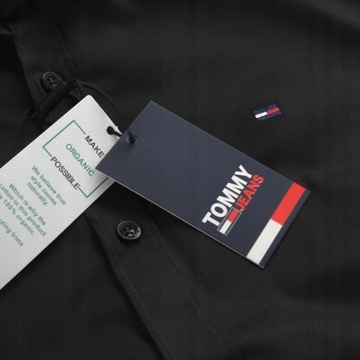 Tommy Hilfiger Jeans koszula męska czarna slim bawełna rozmiar L