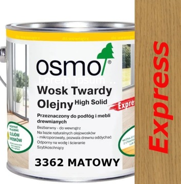 Wosk Twardy Olejny Bezbarwny Mat. OSMO 0,75L 3362