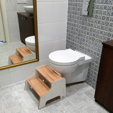 Лестница-платформа, подставка для ног бело-дуб SC-310