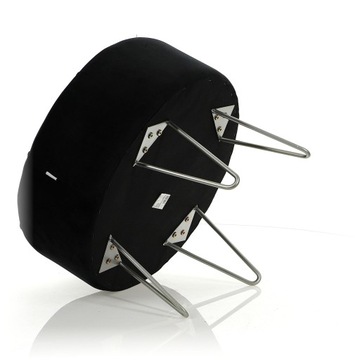 Серебристый велюровый пуф Черный велюровый подставка для ног 38см