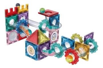 МАГНИТНЫЕ КОНСТРУКЦИОННЫЕ БЛОКИ ШАРОВАЯ ДОРОЖКА ОБРАЗОВАТЕЛЬНЫЙ КУЛОДРОМ 78 Эл