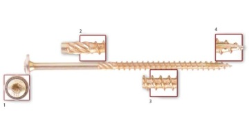 СТОЛЯРНЫЕ ВИНТЫ 8x300 TORX ГОЛОВКА 50 шт.