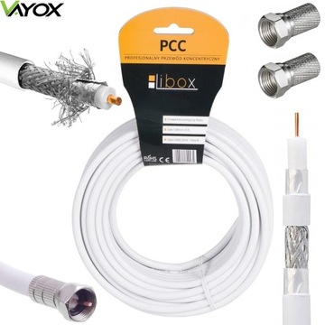 KABEL ANTENOWY PRZEWÓD KONCENTRYCZNY TV 4K LTE 15m