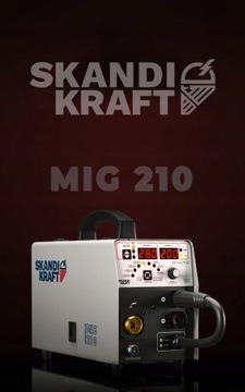 SPAWARKA MIGOMAT SKANDI KRAFT MIG 210 MMA TIG 230V 200A SYNERGIA FLUX IGBT