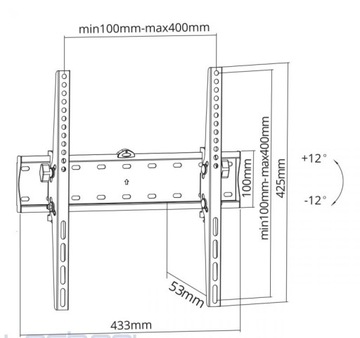 КРЕПЛЕНИЕ ДЛЯ ТЕЛЕВИЗОРА Kruger&matz 32-55 MAX VESA 400x400