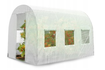 TUNEL FOLIOWY Ogrodowy Szklarnia Foliowa 2x3 6m2 Namiot Foliak 3x2 BIAŁY