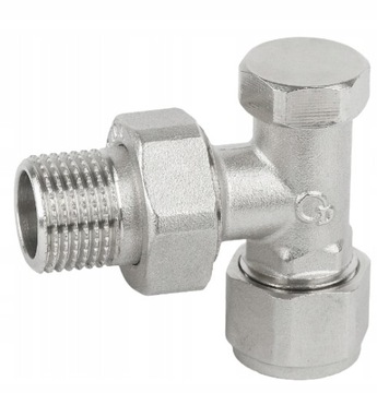 ЗАПОРНЫЙ РАДИАТОРНЫЙ КЛАПАН PEX 1/2x16 УГЛОВОЙ